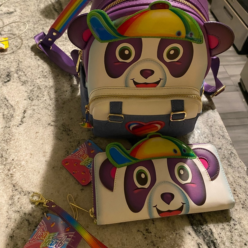 Lisa Frank Loungefly Panda Backpack & Wallet Combo